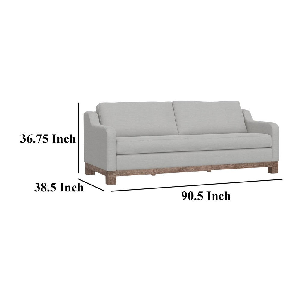 Sama Sofa 2 Accent Pillows Eccru Beige Polyester 91 Inch Bench Style