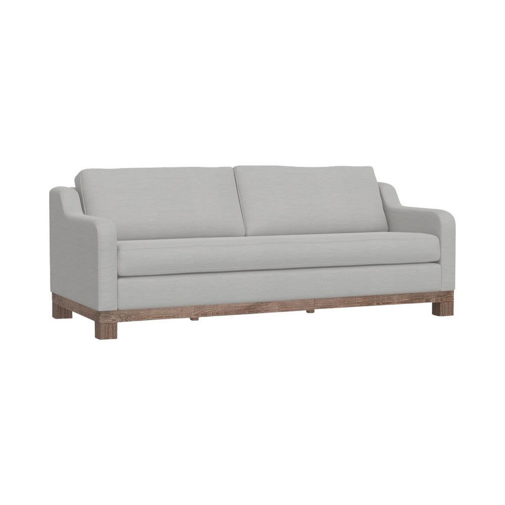 Sama Sofa, 2 Accent Pillows, Eccru Beige Polyester 91 Inch Bench Style