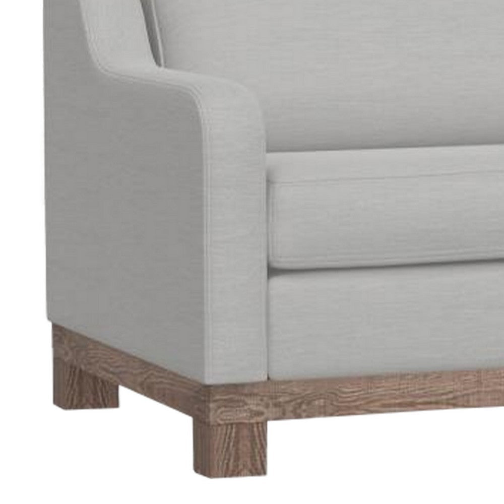 Sama 2 Cushion Sofa 2 Accent Pillows Eccru Beige Polyester 91 Inch