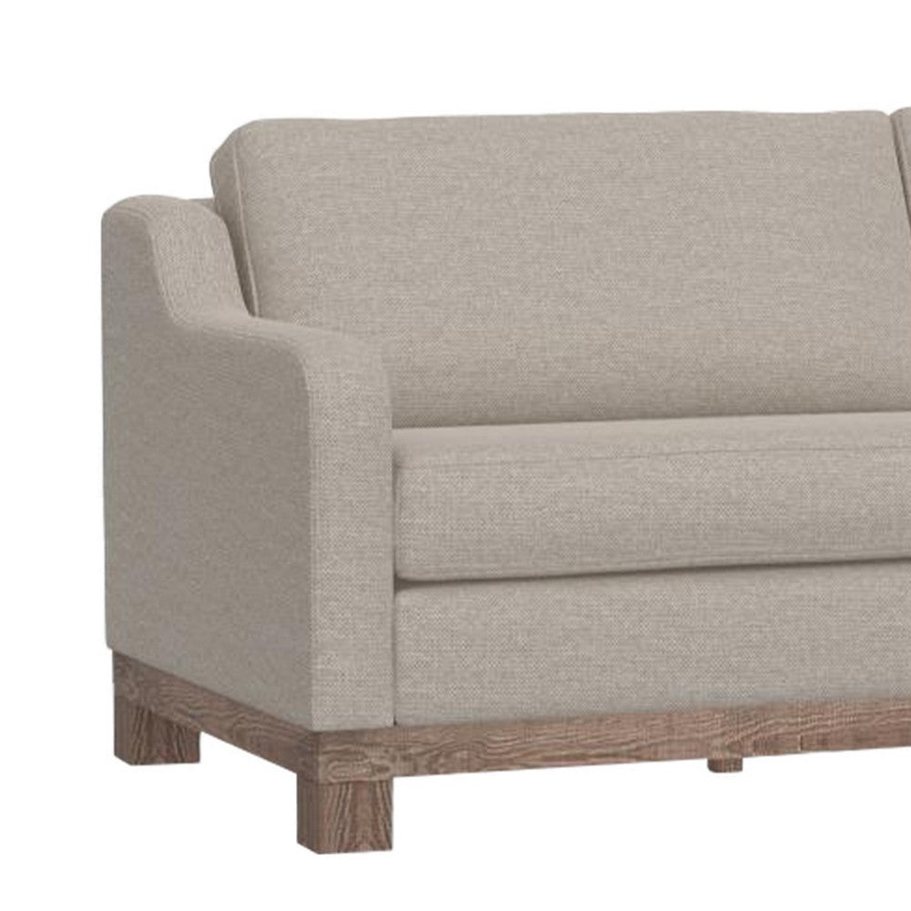 Sama 2 Cushion Sofa Accent Pillows Oyster Beige Polyester 91 Inch