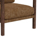 Viny Armchair with Lumbar Pillow Pine Wood Cognac Brown Faux Leather BM331276