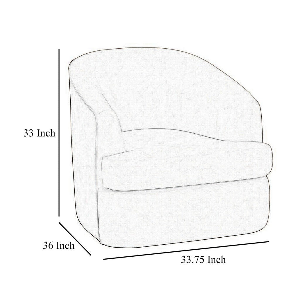 Lessy Swivel Armchair Dark Brown Faux Leather Curved Modern Design