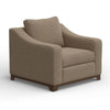 Umey Accent Sofa Armchair, Throw Pillow, Modern Light Brown Polyester