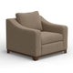 Umey Accent Sofa Armchair, Throw Pillow, Modern Light Brown Polyester