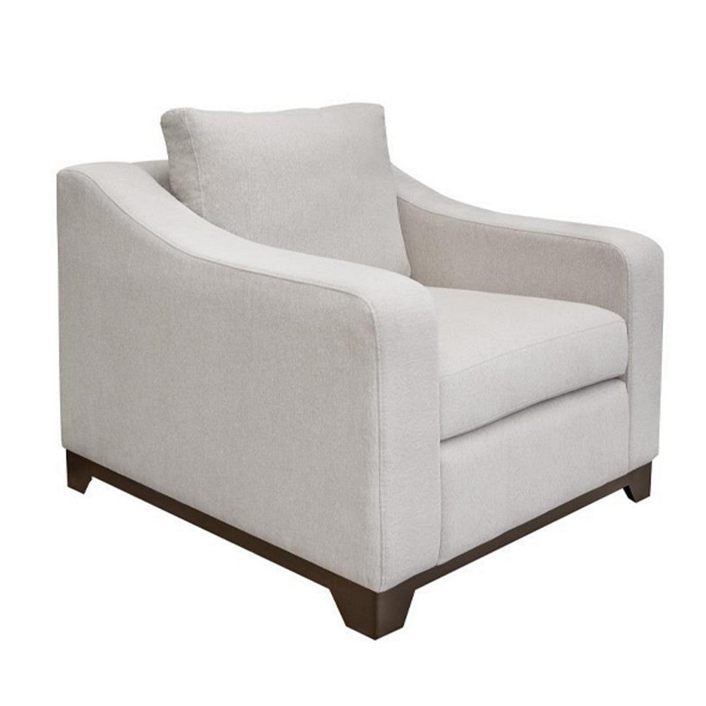 Umey Accent Sofa Armchair, Throw Pillow, Modern Ivory White Polyester