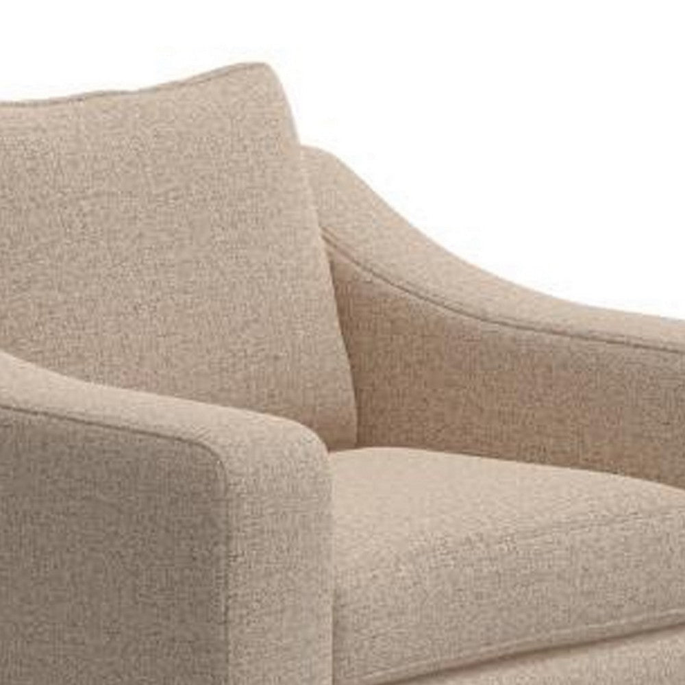 Umey Accent Sofa Armchair Throw Pillow Modern Cream Brown Polyester