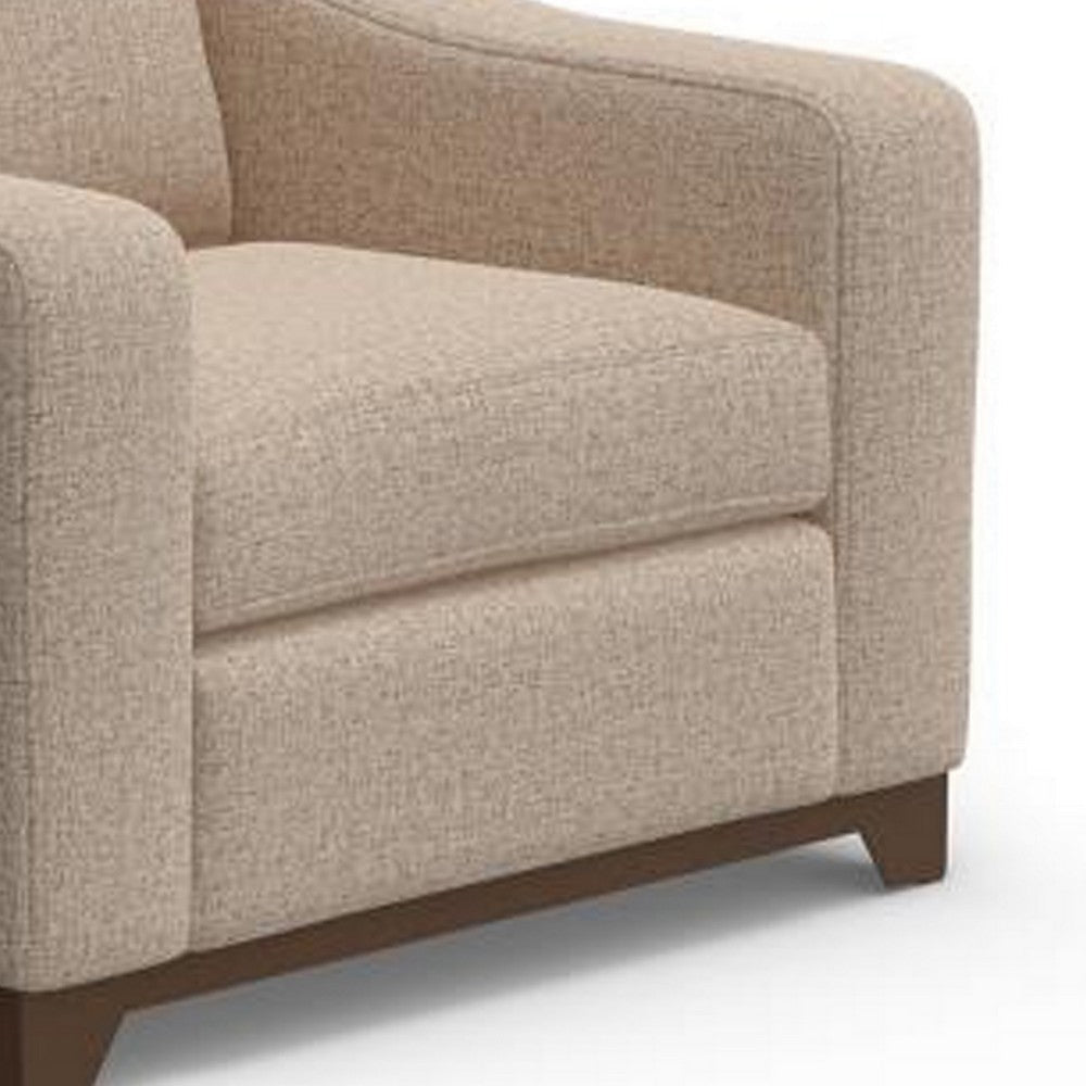 Umey Accent Sofa Armchair Throw Pillow Modern Cream Brown Polyester