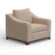 Umey Accent Sofa Armchair, Throw Pillow, Modern Cream Brown Polyester