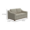Umey Loveseat 2 Throw Pillows Modern Beige Polyester Solid Wood