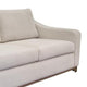Umey Loveseat 2 Pillows Modern Ivory White Polyester Solid Wood