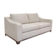 Umey Loveseat, 2 Pillows, Modern Ivory White Polyester, Solid Wood