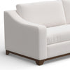 Umey Loveseat 2 Pillows Modern Clean White Polyester Solid Wood