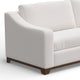 Umey Loveseat 2 Pillows Modern Clean White Polyester Solid Wood