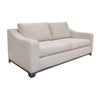 Umey Loveseat, 2 Pillows, Modern Clean White Polyester, Solid Wood