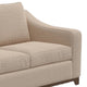 Umey Loveseat 2 Pillows Modern Cream Brown Polyester Solid Wood