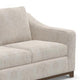 Umey Loveseat 2 Pillows Modern Ivory White Faux Leather Solid Wood