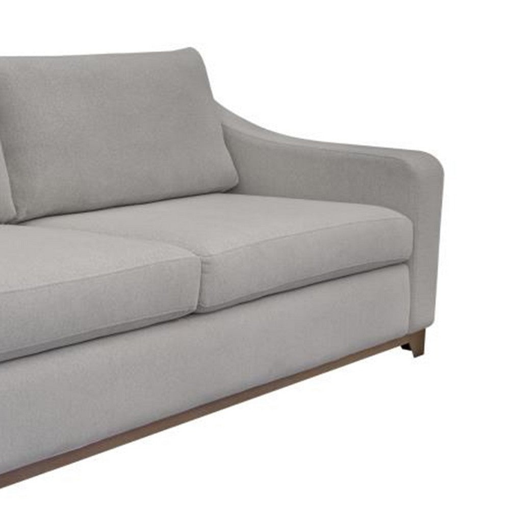 Umey Sofa 2 Throw Pillows Modern Beige Polyester Solid Wood Frame