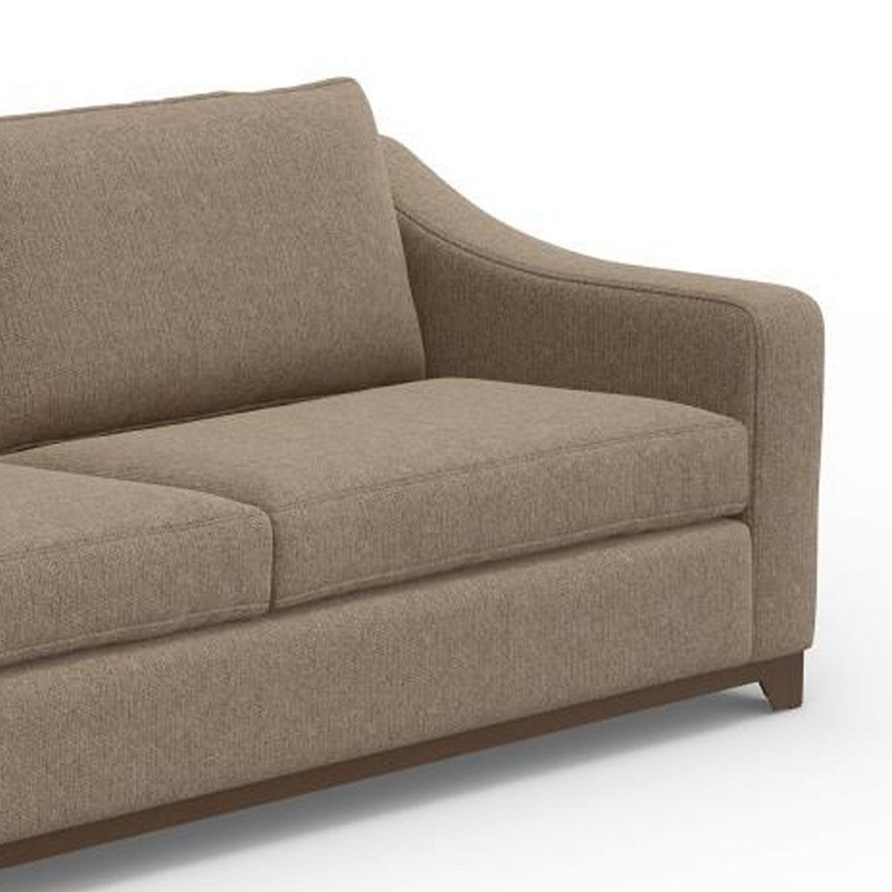 Umey Sofa 2 Throw Pillows Modern Light Brown Polyester Solid Wood