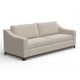 Umey Sofa, 2 Throw Pillows, Modern Ivory White Polyester, Solid Wood