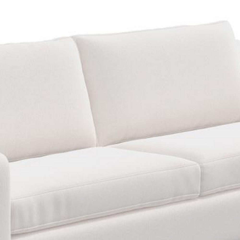 Umey Sofa 2 Throw Pillows Modern Clean White Polyester Solid Wood