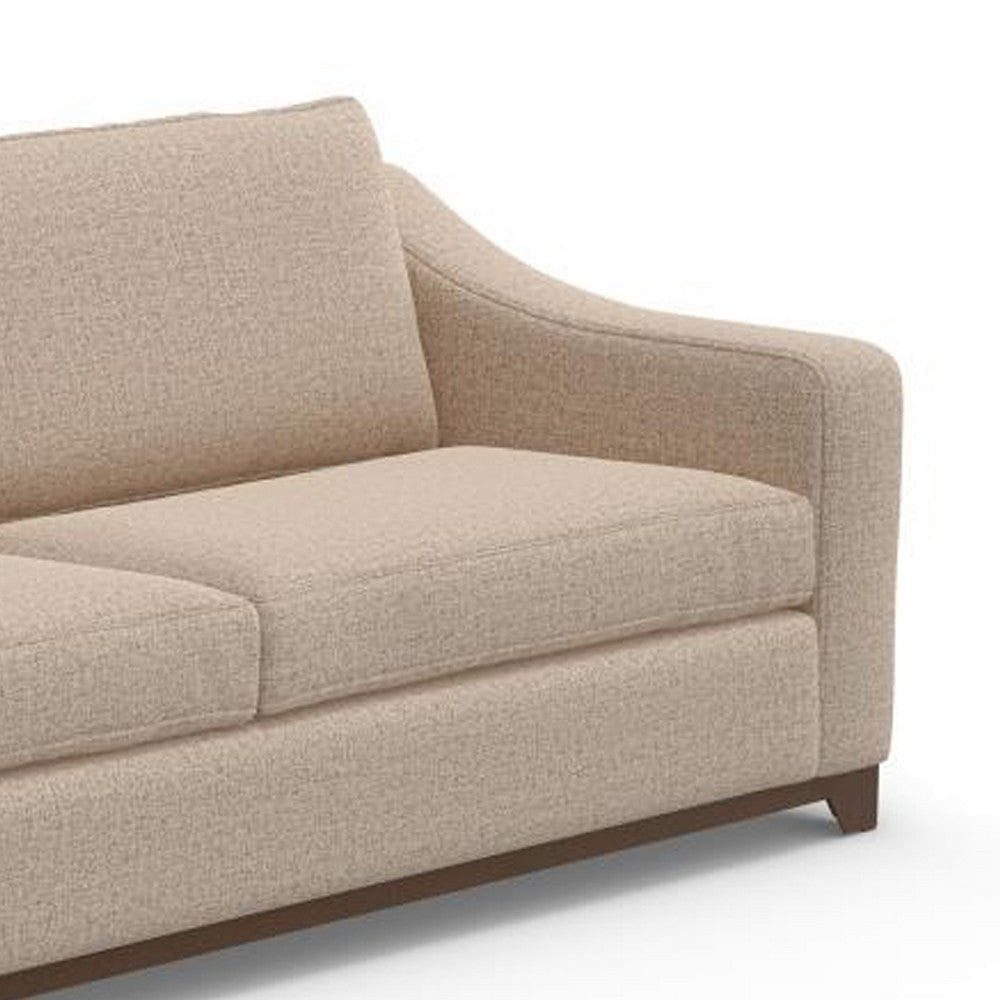 Umey Sofa 2 Throw Pillows Modern Cream Brown Polyester Solid Wood