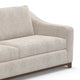 Umey Sofa 2 Pillows Modern Ivory White Faux Leather Solid Wood