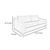 Umey Sofa 2 Pillows Modern Ivory White Faux Leather Solid Wood