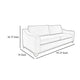 Umey Sofa 2 Pillows Modern Ivory White Faux Leather Solid Wood