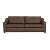 Umey Sofa 2 Throw Pillows Modern Dark Brown Faux Leather Solid Wood