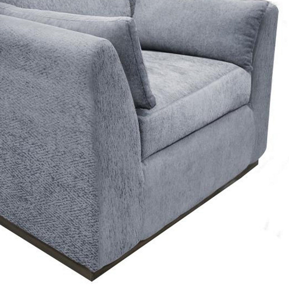 Sian Armchair 1 Accent Throw Loose Pillow Back Soft Gray Polyester