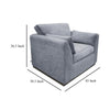 Sian Armchair 1 Accent Throw Loose Pillow Back Soft Gray Polyester