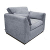 Sian Armchair, 1 Accent Throw, Loose Pillow Back, Soft Gray Polyester