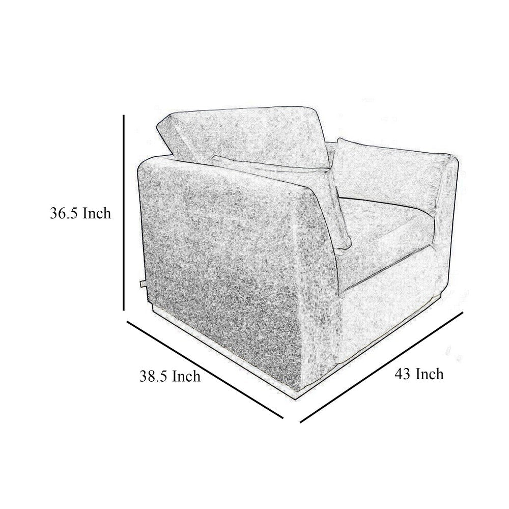 Sian Armchair 1 Accent Throw Loose Pillow Back Ivory Faux Leather