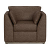 Sian Armchair 1 Accent Throw Pillow Back Dark Brown Faux Leather