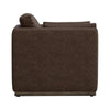 Sian Armchair 1 Accent Throw Pillow Back Dark Brown Faux Leather