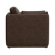 Sian Armchair 1 Accent Throw Pillow Back Dark Brown Faux Leather