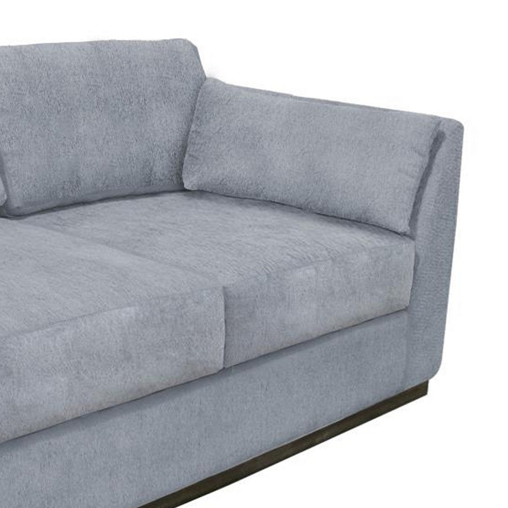 Sian Loveseat 1 Accent Throw Loose Pillow Back Gray Polyester