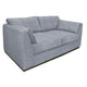 Sian Loveseat, 1 Accent Throw, Loose Pillow Back, Gray Polyester
