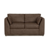 Sian Loveseat 1 Accent Throw Pillow Back Dark Brown Faux Leather