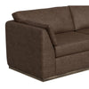 Sian Loveseat 1 Accent Throw Pillow Back Dark Brown Faux Leather