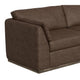 Sian Loveseat 1 Accent Throw Pillow Back Dark Brown Faux Leather