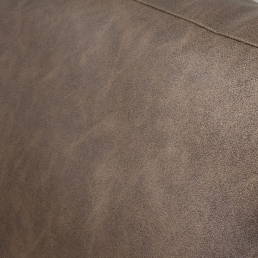 Sian Loveseat 1 Accent Throw Pillow Back Dark Brown Faux Leather