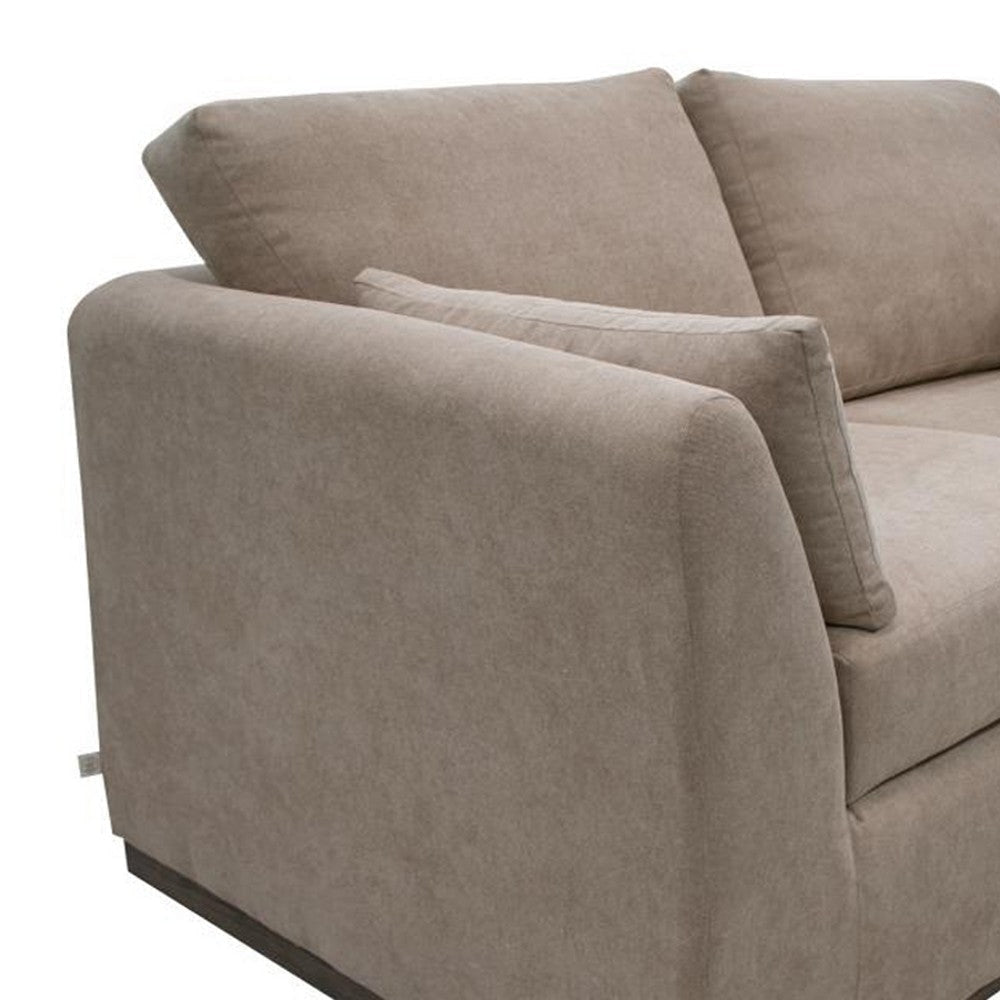 Sian Sofa 2 Accent Throws Loose Pillow Back Light Brown Polyester