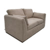 Sian Sofa, 2 Accent Throws, Loose Pillow Back, Light Brown Polyester