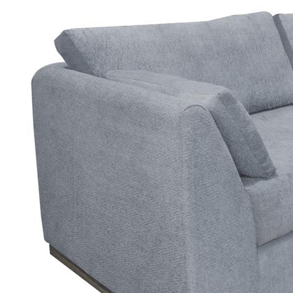 Sian Sofa 2 Accent Throws Loose Pillow Back Light Gray Polyester