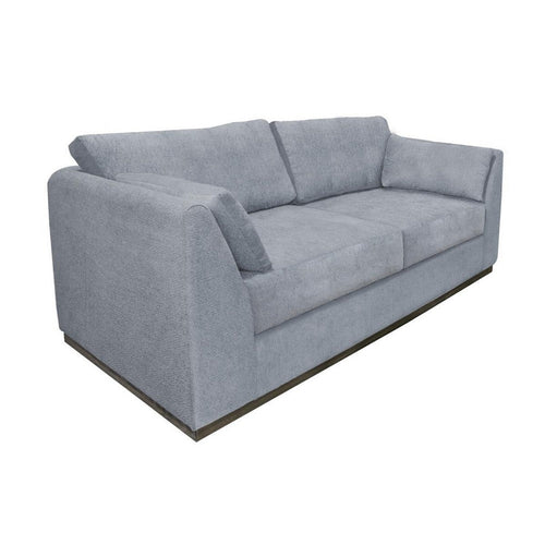 Sian Sofa, 2 Accent Throws, Loose Pillow Back, Light Gray Polyester
