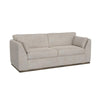 Sian Sofa, 2 Accent Throws, Loose Pillow Back, Ivory Faux Leather