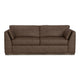 Sian Sofa 2 Accent Throws Loose Pillow Back Dark Brown Faux Leather