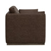 Sian Sofa 2 Accent Throws Loose Pillow Back Dark Brown Faux Leather