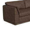 Sian Sofa 2 Accent Throws Loose Pillow Back Dark Brown Faux Leather